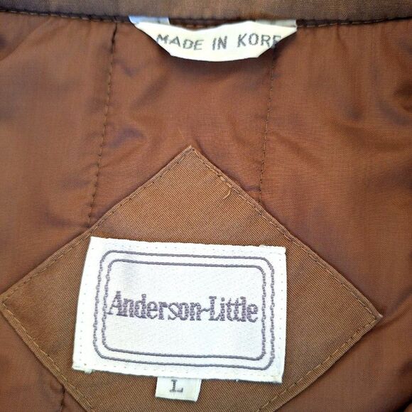 Anderson Little Barn Jacket Field Chore Coat Sz L Brown Quilted Lining Korea 90s - Picture 7 of 16